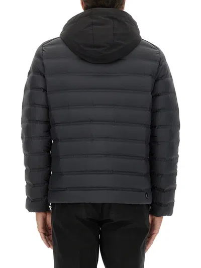 Colmar High Neck Hooded-puffer Jacket In Black