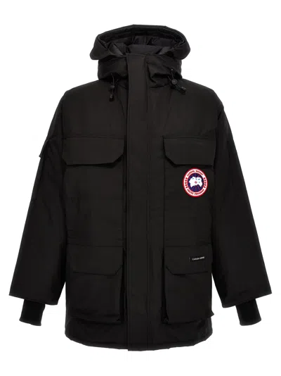 Canada Goose Mens Black Expedition High-neck Shell-down Parka Jacket Xl In Brown