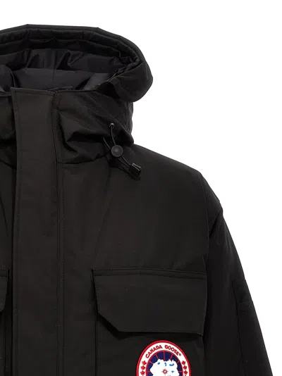 Canada Goose Mens Black Expedition High-neck Shell-down Parka Jacket Xl In Brown