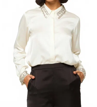 Misa Ellie Top In White In White