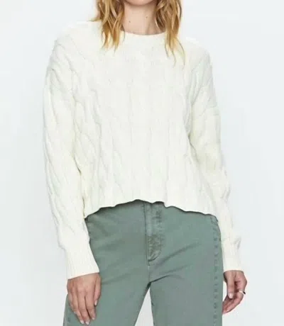 Pistola Eva Cable Stitch Sweater In White