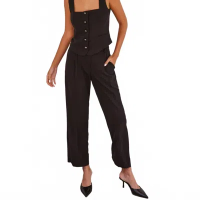 Dress Forum City Vibes Straight Leg Trousers In Black In Brown