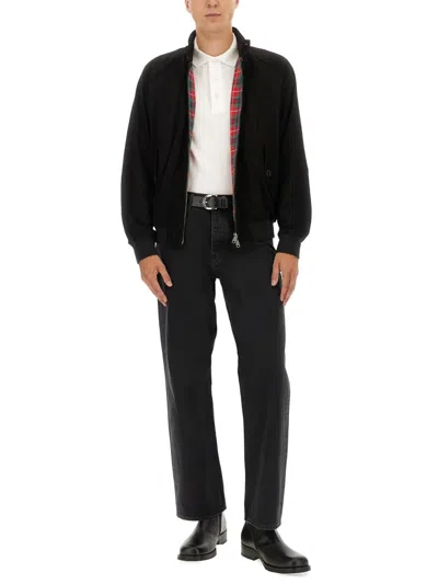 Baracuta Neighborhood G9 Logo-embroidered Shell Harrington Jacket In Black
