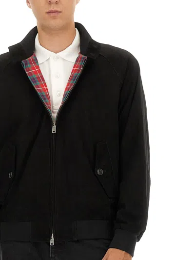 Baracuta Neighborhood G9 Logo-embroidered Shell Harrington Jacket In Black