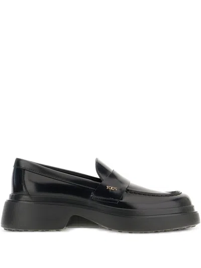Tod's Mocassini In Pelle Nera  Donna In Black