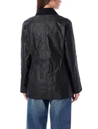 Barbour Beadnell Wax Jacket Black In Black