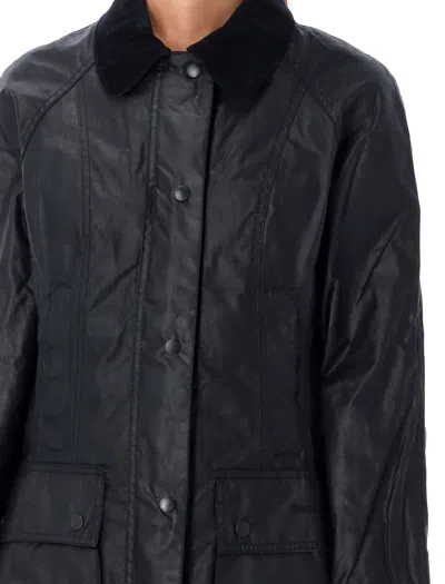 Barbour Beadnell Wax Jacket Black In Black