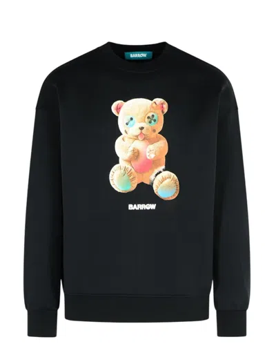 Barrow Round-neck Printed Sweatshirt In Purple