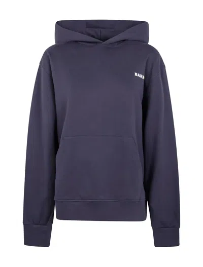 Barrow Cotton Hooded Sweatshirt In Blue