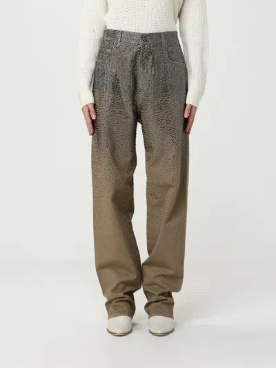 Golden Goose Green Denim Gradient-effect Swarovski Crystal Jeans In Multi