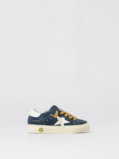Golden Goose May Suede Sneakers With White Leather Star And Heel Tab In Purple