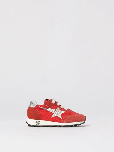 Golden Goose Running Marathon Suede-trimmed Sneakers In Red