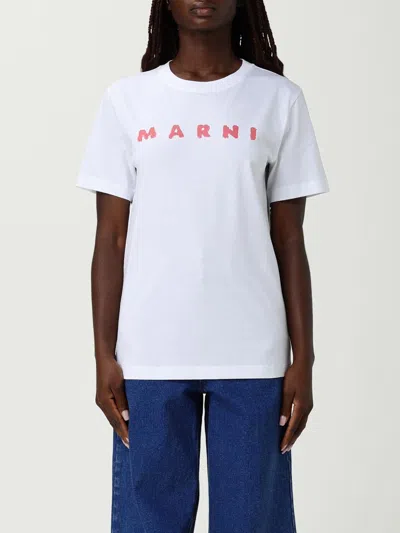 Marni Crew Neck Short Sleeves Top In Animal Print
