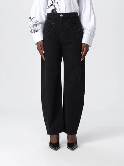 Liu •jo Stylish Trousers With Strass And Studs In Black