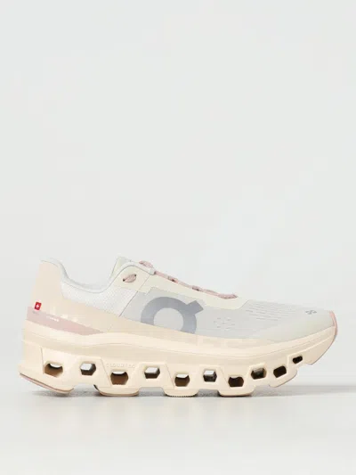 On Breathable Fabric Sneakers With Sculpted Rubber Sole In Neutral