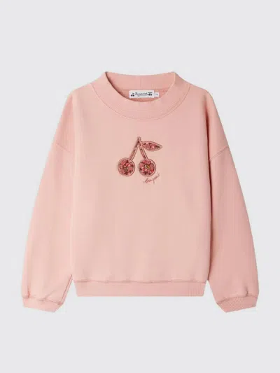 Bonpoint Sweatshirt With Logo In Pink