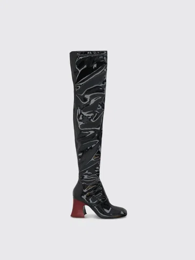 Chloé 80mm Patent Leather Over The Knee Boots In Black
