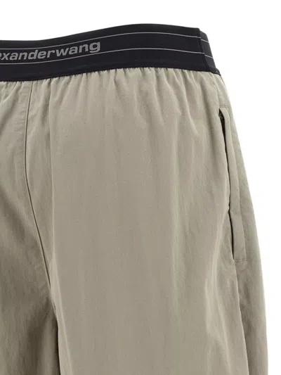 Alexander Wang Wide Leg Pants Featuring Elastic Waistband In Neutral