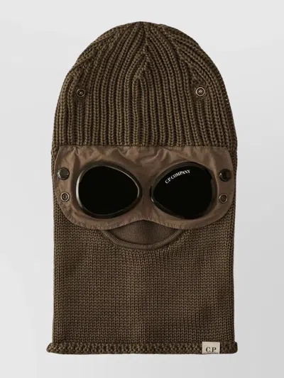 C.p. Company C.p.company Extrafine Merino Wool Goggle Balaclava In Brown