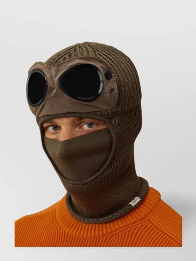 C.p. Company C.p.company Extrafine Merino Wool Goggle Balaclava In Brown