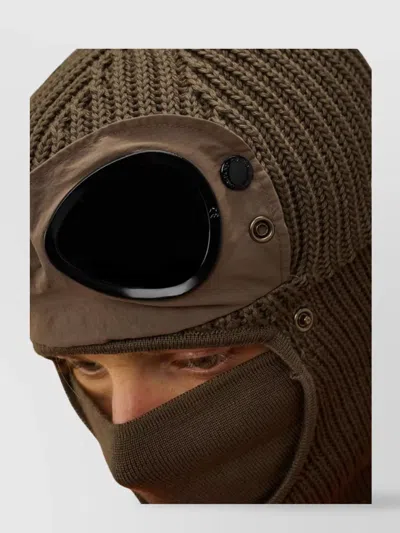 C.p. Company C.p.company Extrafine Merino Wool Goggle Balaclava In Brown