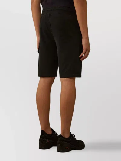 C.p. Company Relaxed Fit Cargo Shorts With Drawstring Waistband In Black