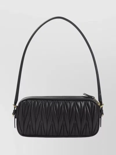 Miu Miu Quilted Purse Adjustable Strap In Black