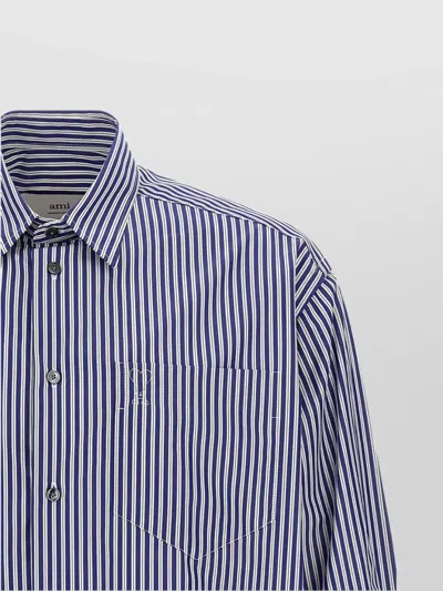 Ami Alexandre Mattiussi Ami Paris Women 'ami De Coeur' Shirt In Blue