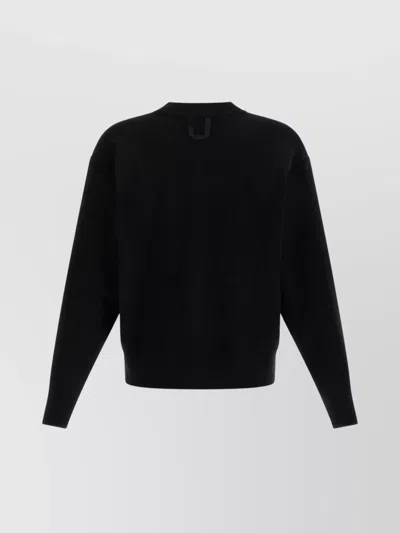 Jacquemus Men Black V-neck Cardigan With J Logo On The Back In Wool Man