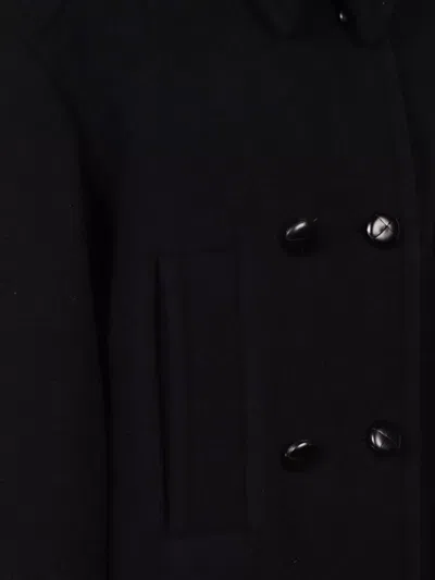 Isabel Marant Cappotto Fiby In Misto Lana Nera Donna In Black
