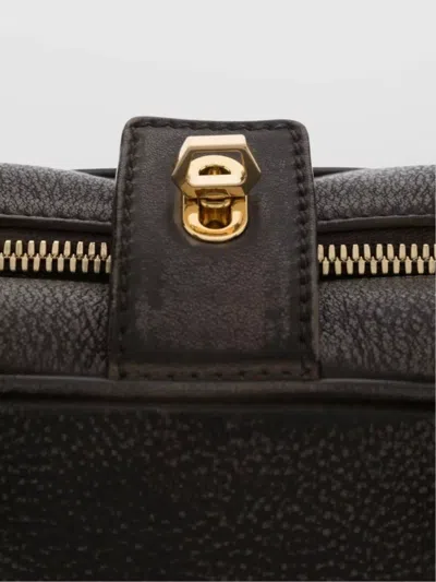 Golden Goose Structured Rectangular Shoulder Bag With Gold-tone Hardware In Brown