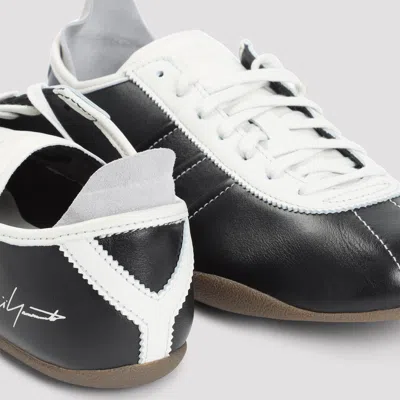 Y-3 Debossed Leather Tokyo Sneakers With Lace-up Closure