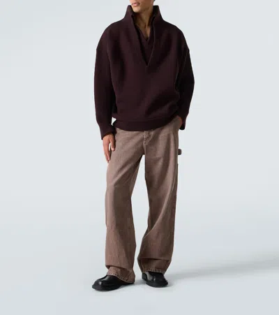 Bottega Veneta Black Leather Ben Lace-up Shoes In Black