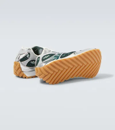 Bottega Veneta Dynamic Orbit Sneakers Featuring Mesh Panels In Green