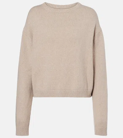 Khaite Margaux Cashmere Crewneck Sweater In Neutral