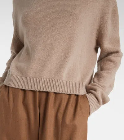 Khaite Margaux Cashmere Crewneck Sweater In Neutral
