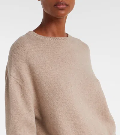 Khaite Margaux Cashmere Crewneck Sweater In Neutral