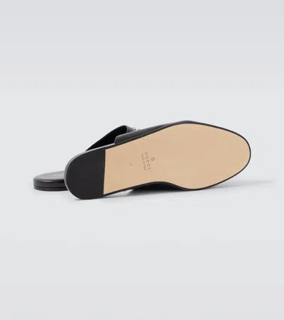 Gucci Men Black Mule With Horsebit On The Front In Smooth Leather Man In Black