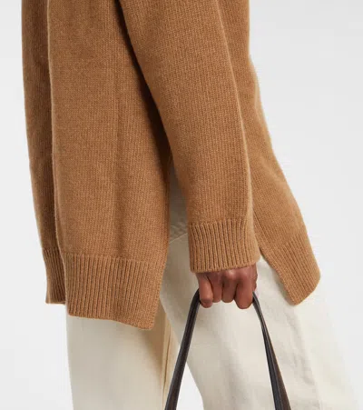 Fforme Loletta Wool And Cashmere Turtleneck Sweater In Brown