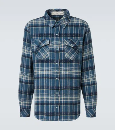 God's True Cashmere Fantasia Tartan Cashmere Shirt In Blue