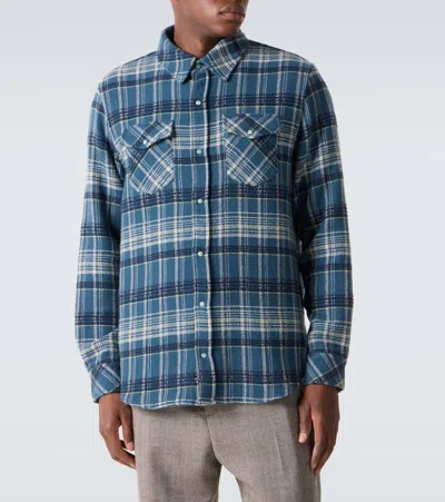 God's True Cashmere Fantasia Tartan Cashmere Shirt In Blue