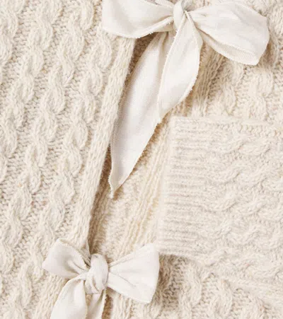 MARTINIQUE绞花针织羊毛混纺开衫