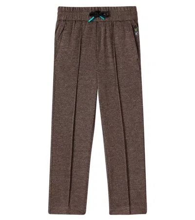 Scotch & Soda Herringbone Pants In Brown