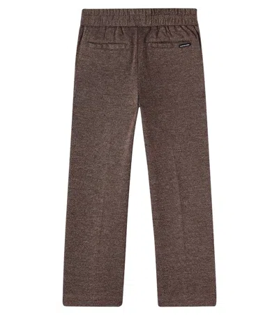 Scotch & Soda Herringbone Pants In Brown