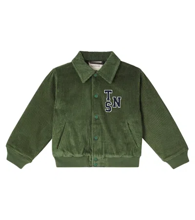 The New Society Mikel Patch-appliqué Corduroy Jacket In Green