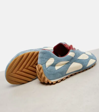Bottega Veneta Orbit Flash Leather-trimmed Suede And Shell Sneakers In White