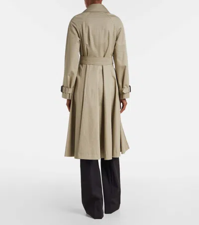 Burberry Long Gabardine Ellingham Fit-and-flare Car Coat In Neutral