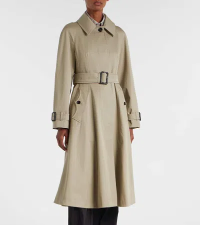 Burberry Long Gabardine Ellingham Fit-and-flare Car Coat In Neutral