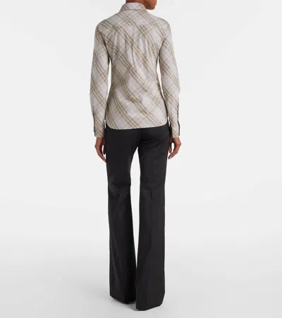 Burberry London Slim Fit Cotton Check Shirt In Brown