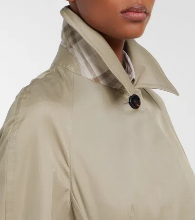 Burberry Long Gabardine Ellingham Fit-and-flare Car Coat In Neutral